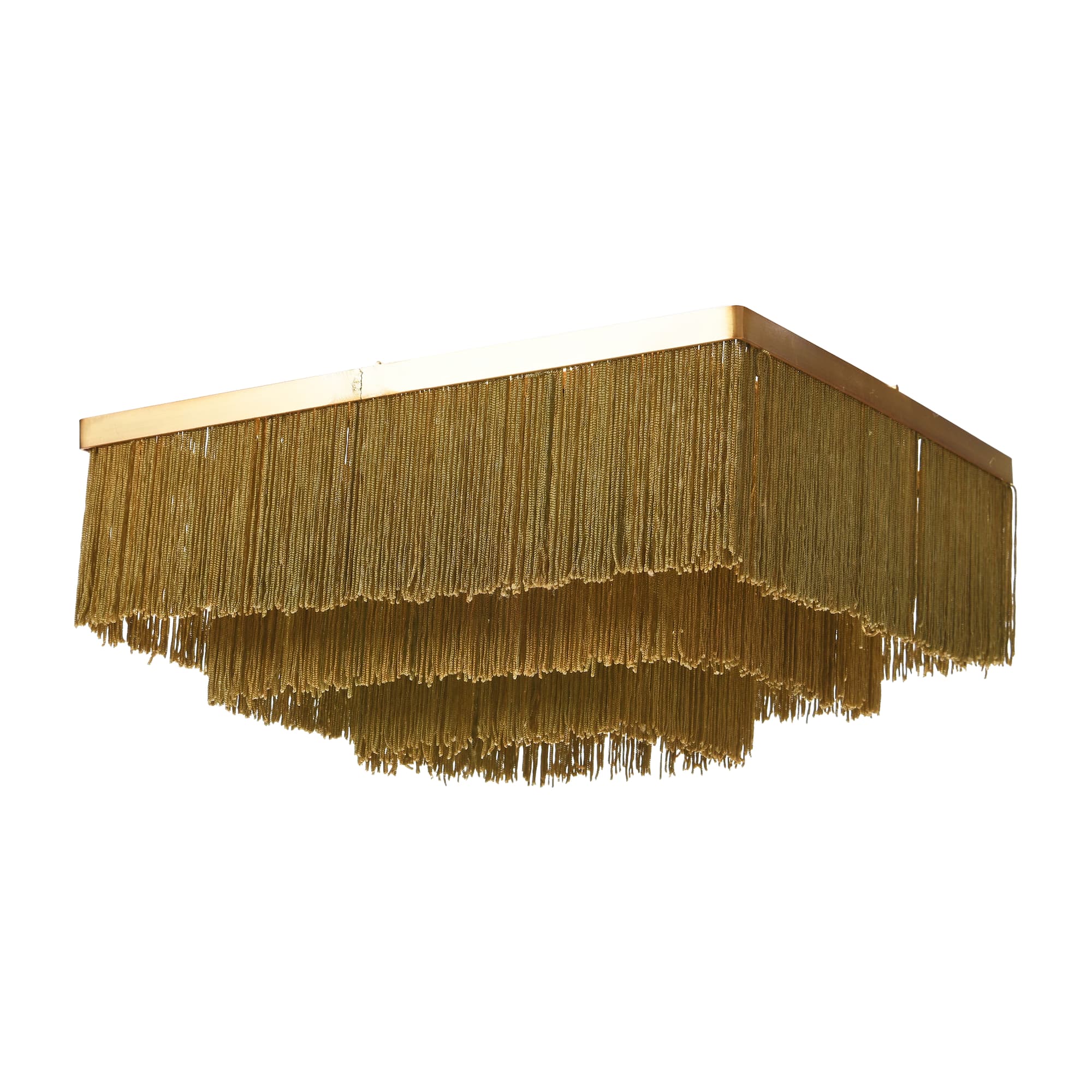 Hello Honey® 13.75" Square Flush Mount Fringe Light Fixture